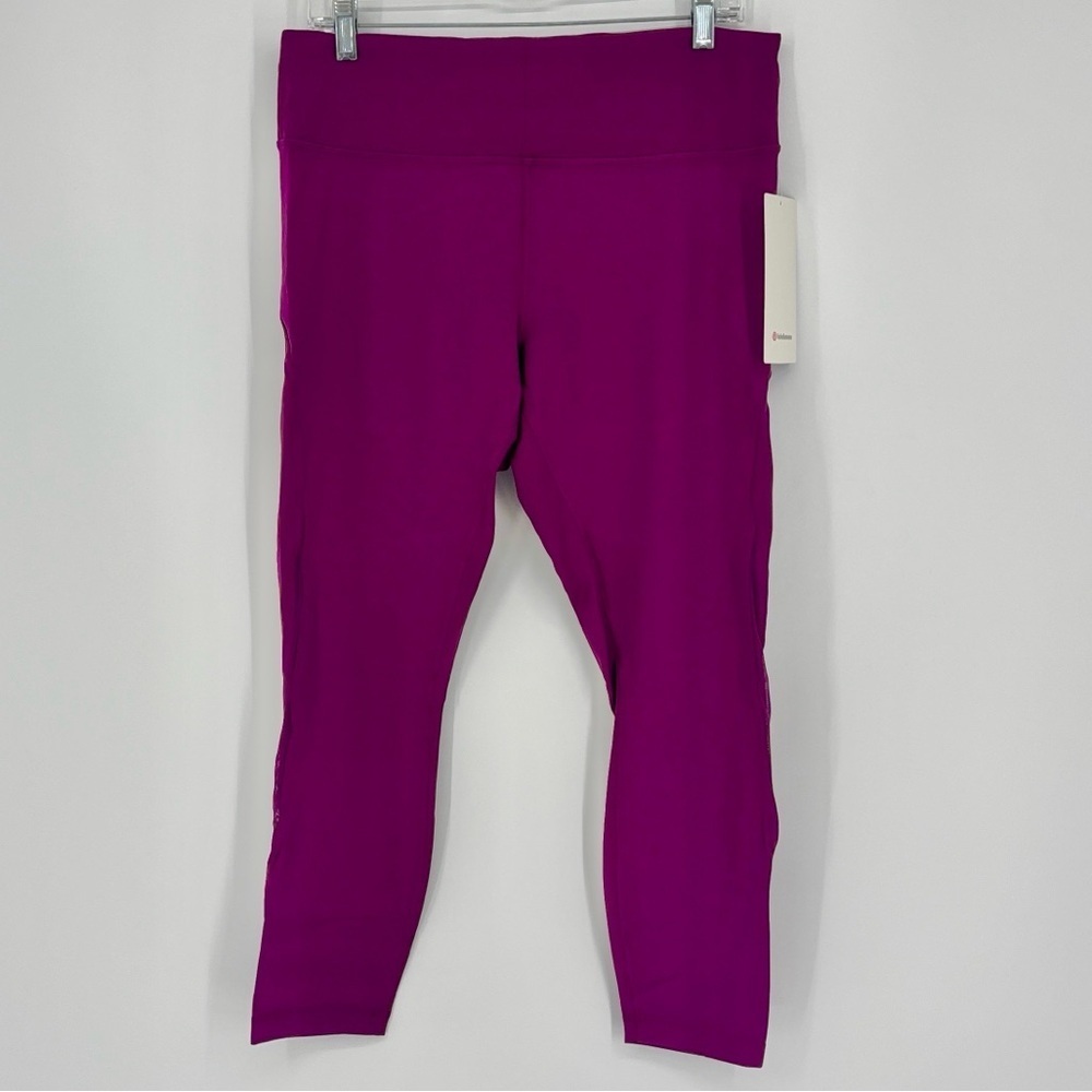 Lululemon Wunder Train Mesh Panel High-Rise Tight‎ 25" Chilled Grape Size 14 NWT